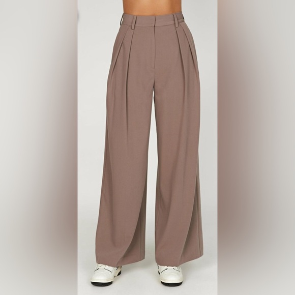 MESHKI - NWT - Size M - Jemima Wide Leg Pants - color « Coco » - Picture 3 of 6